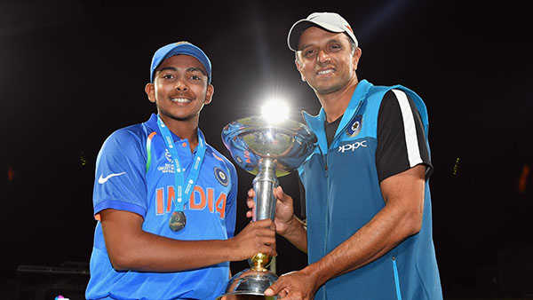 Rahul Dravid and Prithvi Shaw